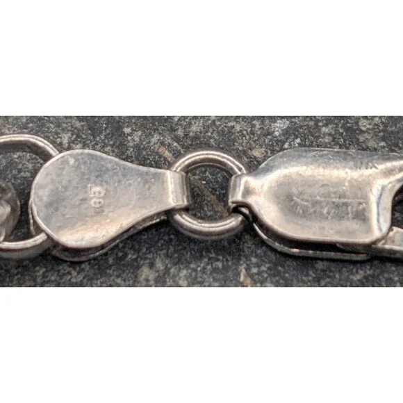 Italy 925 Sterling Silver Oval Link Bracelet 5mm – Milor Mark, 9.63g, Size 8